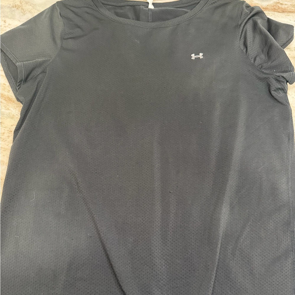 Under Armour Black Short Sleeve Women's Athletic Tee with Logo